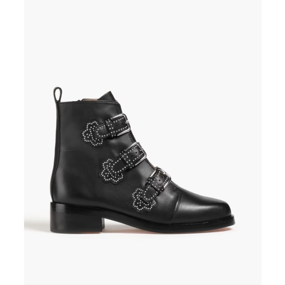 NWB SZ 40 MAJE  Fortune studded leather ankle boots